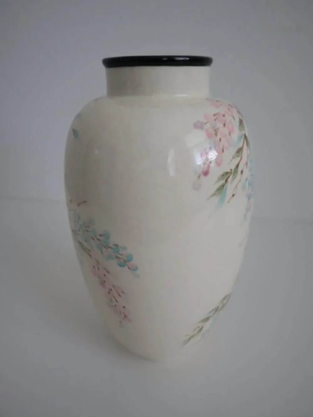 Vintage 90s Sally Noland Hand Painted Vase